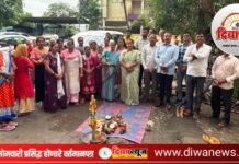 साबेगावात पायवाट व गटार कामाचा शुभारंभ
