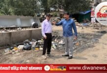 दिवा पश्चिम रेल्वे फटका जवळ साचणाऱ्या कचऱ्याचा प्रश्न त्वरित मार्गी लावा – नगरसेवक अँड.आदेश भगत यांची मागणी